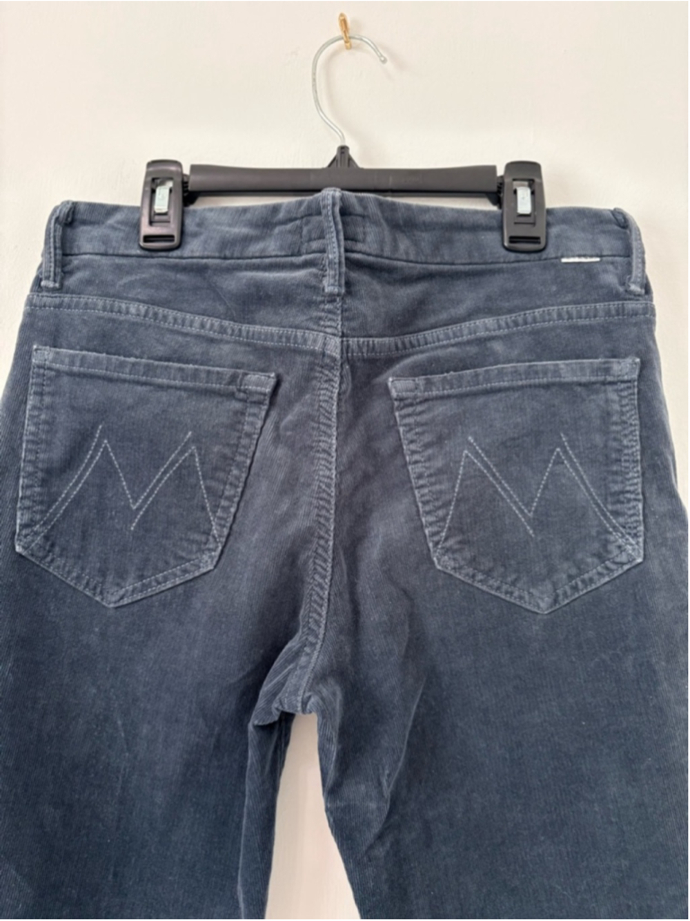 MOTHER High Waisted Looker Corduroy Pants Sz 29 (15”W) Hopscotch Indigo #327 EUC - Picture 8 of 13